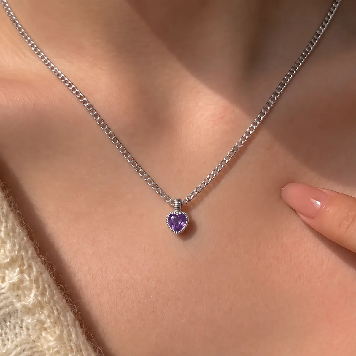 Silver Heart Chain Pendant