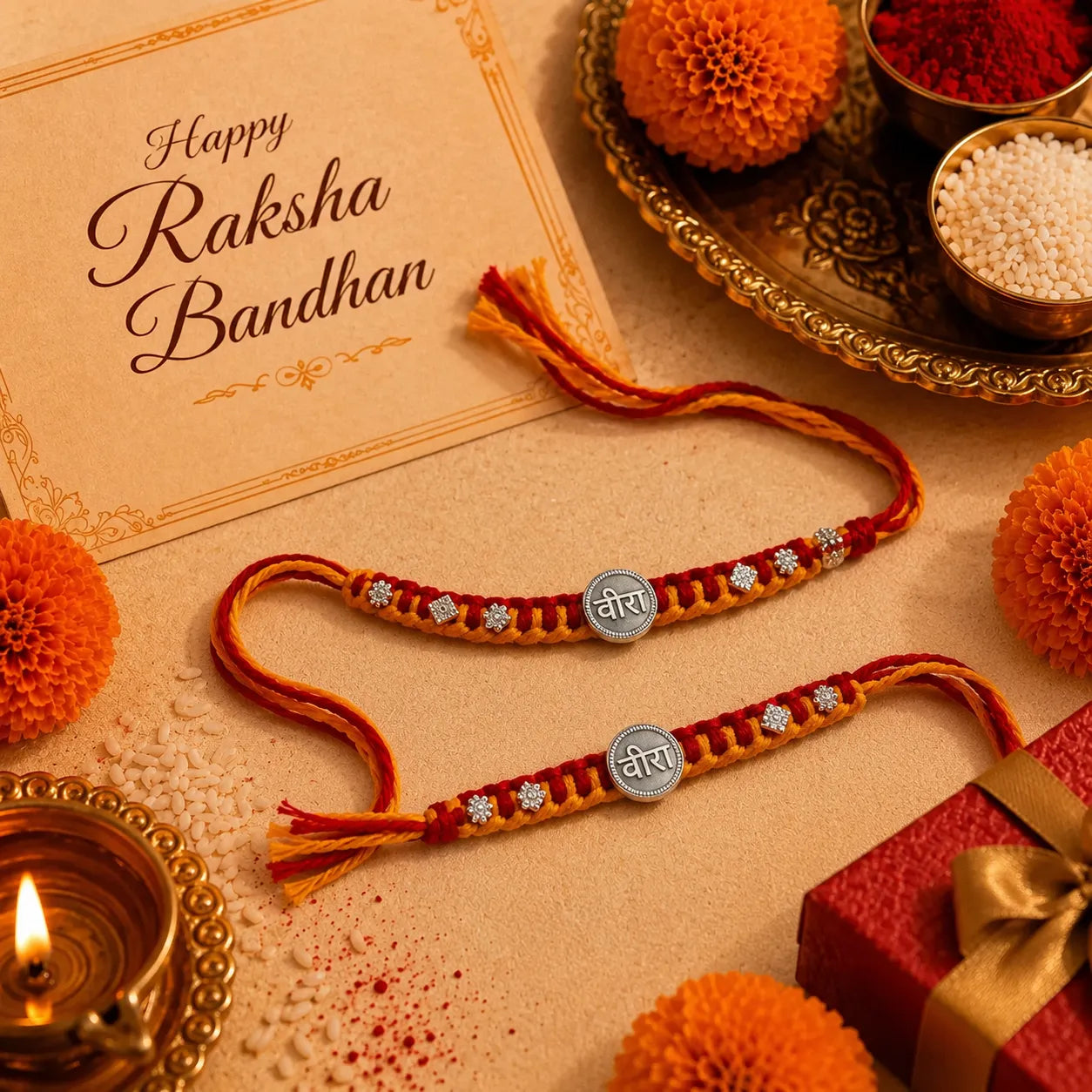 Silver Veera Rakhi