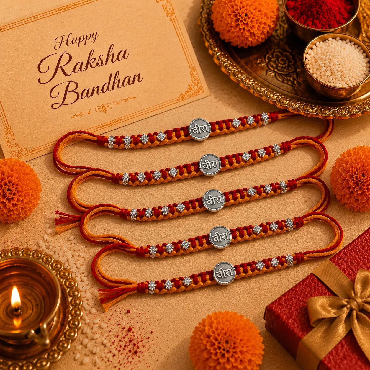 Silver Veera Rakhi