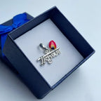 Marvel Silver Shree Krishna Mor Pankh silver pendant with colourful peacock feather detailing, chain not included