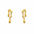 Marvel Silver 9K Gold abstract drop stud earrings for girls featuring a modern freeform minimalist design for everyday and party wear.