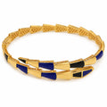Marvel Silver 9K Gold Blue and Black Enamel Layered Kada for Girls