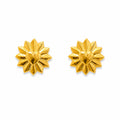 Marvel Silver 9K Gold heart sunburst stud earrings for girls featuring a radiant geometric design for everyday and festive wear.