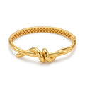 Marvel Silver 9K Gold Knot Design Kada for Girls in Yellow Gold