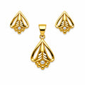 Marvel Silver 9K Gold Pearl Drop Necklace Set with Matching Earrings for Women and Girls, Elegant Teardrop Design, Chain Not Included