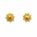Marvel Silver 9K Gold Sun stud earrings for boys featuring a radiant celestial design with a polished gold finish for everyday and festive wear.