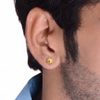 Marvel Silver 9K Gold Sun stud earrings for boys featuring a radiant celestial design with a polished gold finish for everyday and festive wear.