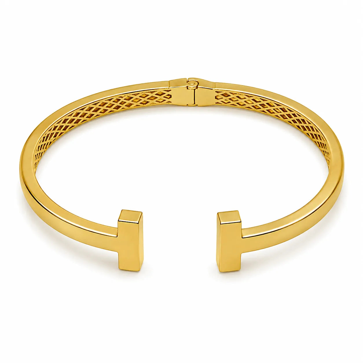 Marvel Silver 9K Gold T-Shape Open Kada for Girls
