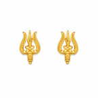 Marvel Silver 9K Gold Trishul stud earrings for boys featuring a detailed Trident-inspired design for everyday and festive wear.