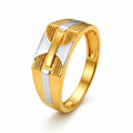 Marvel Silver 9K Gold Two-Tone Bridge Design Ring for Boys and Men