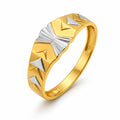 Marvel Silver 9K Gold Two-Tone Geometric Starburst Ring for Boys and Men