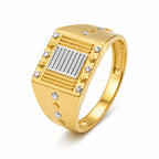 Marvel Silver 9K Gold Two-Tone Star Design Ring for Boys and Men