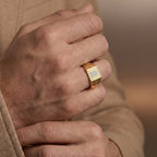Marvel Silver 9K Gold Two-Tone Star Design Ring for Boys and Men