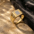Marvel Silver 9K Gold Two-Tone Star Design Ring for Boys and Men