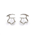 Marvel Silver Abstract Silver Sculptural Stud Earrings for Women with Modern Minimalist Design