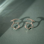 Marvel Silver Abstract Silver Sculptural Stud Earrings for Women with Modern Minimalist Design