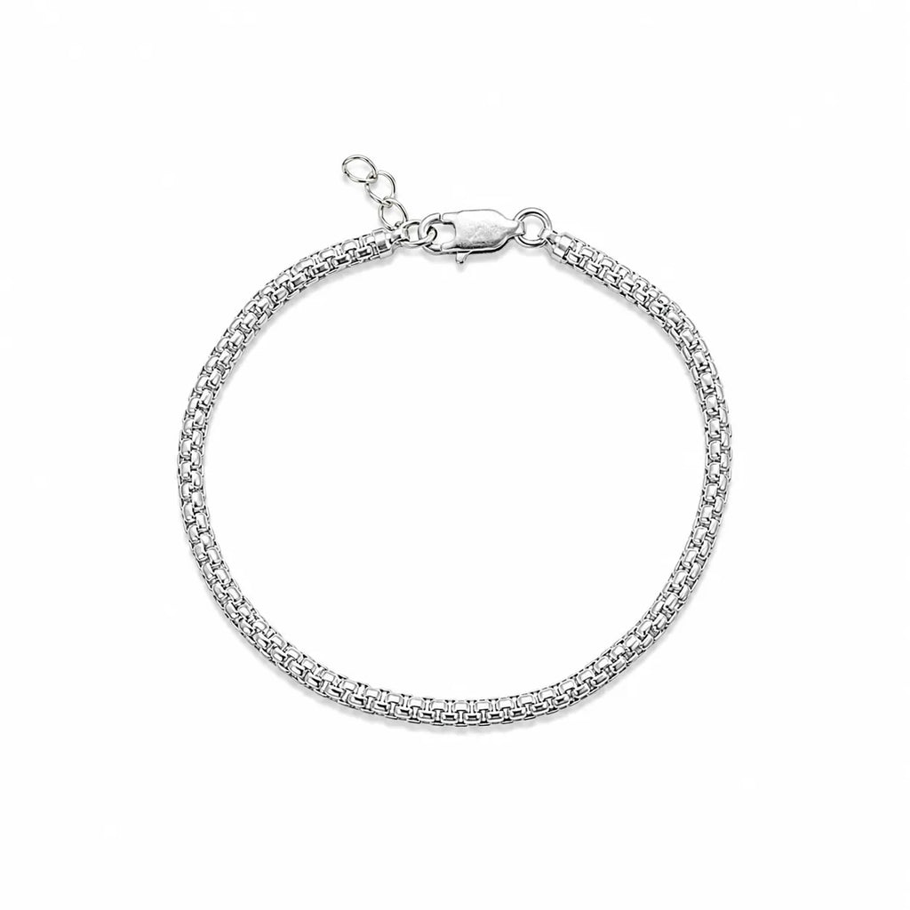 Marvel Silver adjustable double chain silver bracelet for men and women with lobster clasp and extension chain