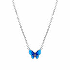 Marvel Silver Azure Glow Butterfly Silver Chain Pendant for Girls and Women