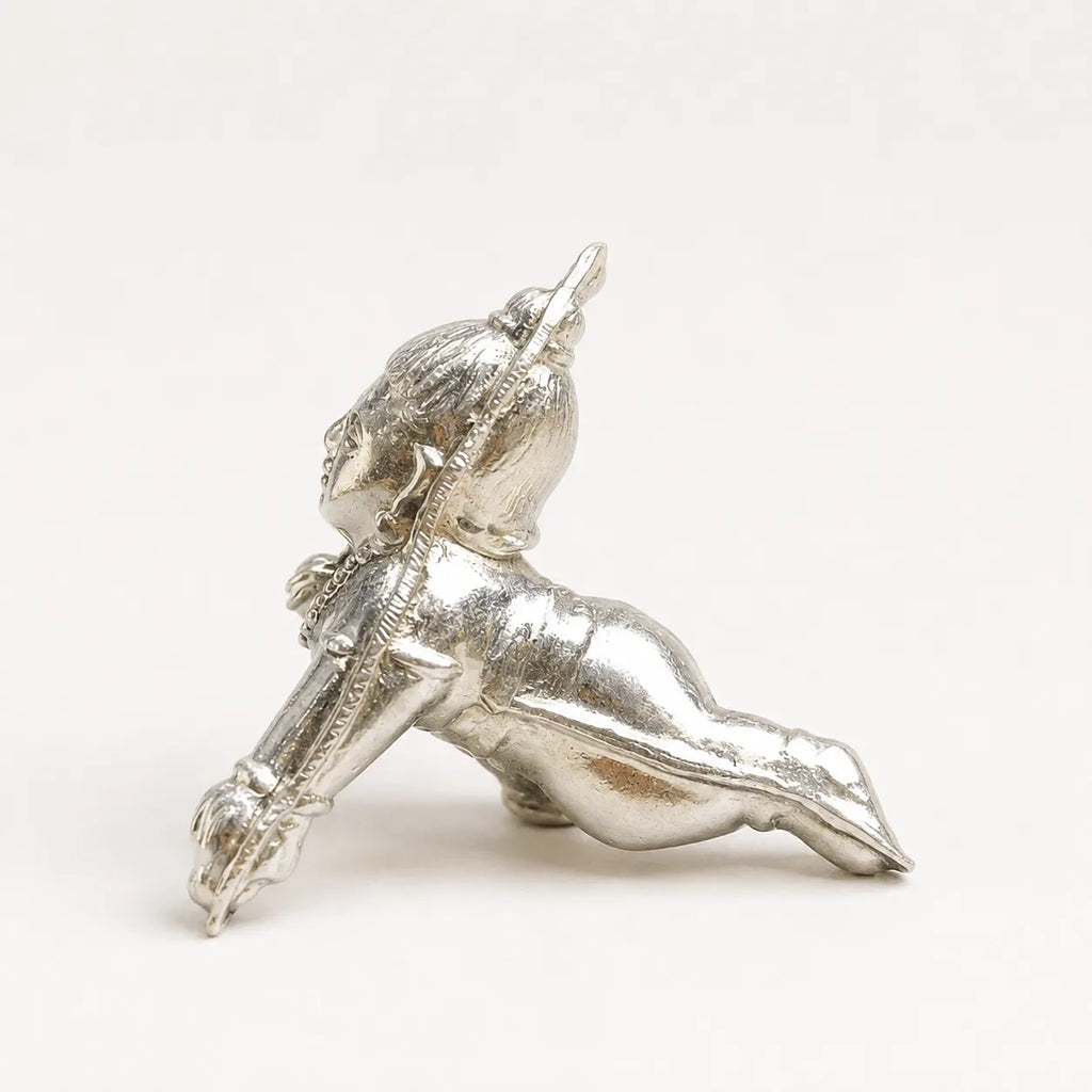 Silver Krishna Idol Bal Gopal Murti for Home Pooja and Gifting – Marvel Silver
