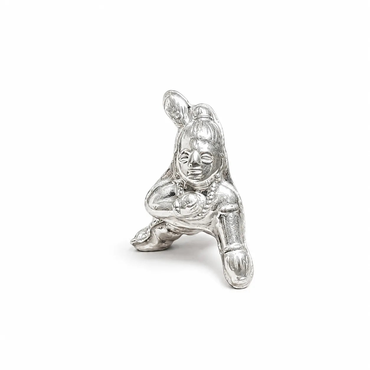 Silver Krishna Idol Bal Gopal Murti for Home Pooja and Gifting – Marvel Silver