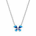 Marvel Silver Blue Aura Butterfly Silver Chain Pendant with Aqua Blue Wings and Sparkling Centre for Girls and Women