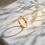 Marvel Silver classic gold-plated band ring for women and girls featuring a smooth polished finish with a minimalist and elegant design for everyday wear.