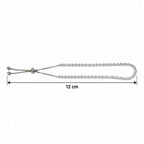 Marvel Silver Elegant Crystal Tennis Adjustable Silver Bracelet for Girls and Women with Sparkling Stones and Sliding Ball Closure