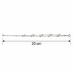 Marvel Silver Elegant Pearl Double-Layer Silver Bracelet for women with white pearl-style beads and delicate layered silver chains