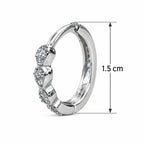 Marvel Silver Stone Silver Hoop Earrings with Sparkling Stone Design for Women and Girls