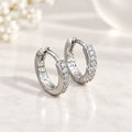 Marvel Silver Eternal Spark Stone Silver Hoop Earrings for Women and Girls