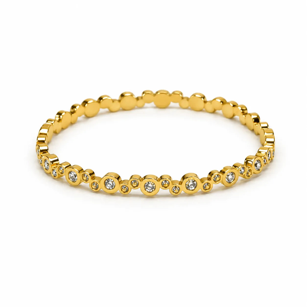 gold plated kada, bubble kada, bubble bangle, cz bangle, cubic zirconia kada, crystal bangle, women kada, girls bangle, designer kada, luxury bracelet, fashion jewellery, imitation jewellery, daily wear kada, party wear bracelet, festive jewellery, elegant bangle, gold bracelet for women, gift for women, gift for girls, marvel silver