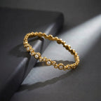 gold plated kada, bubble kada, bubble bangle, cz bangle, cubic zirconia kada, crystal bangle, women kada, girls bangle, designer kada, luxury bracelet, fashion jewellery, imitation jewellery, daily wear kada, party wear bracelet, festive jewellery, elegant bangle, gold bracelet for women, gift for women, gift for girls, marvel silver