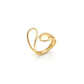 Marvel Silver Gold Plated Abstract Adjustable Ring for Women & Girls – Minimalist Open Finger Ring