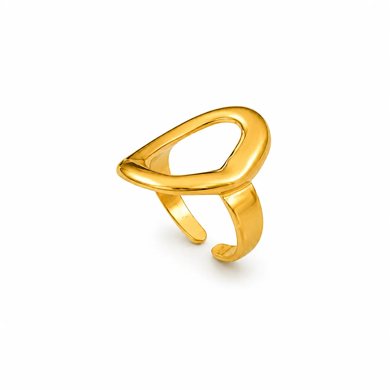 Marvel Silver Gold Plated Adjustable Geometric Open Statement Ring for Women & Girls – Minimalist Fashion Finger Ring