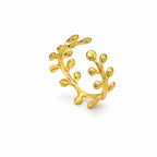 Marvel Silver Gold Plated Adjustable Leaf Branch Ring for Women & Girls – Nature Inspired Fashion Finger Ring