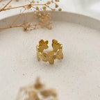 Marvel Silver Gold Plated Floral Adjustable Ring for Women & Girls – Elegant Flower Design Fashion Finger Ring