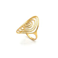 Marvel Silver Gold Plated Spiral Statement Ring for Women & Girls – Modern Geometric Fashion Finger Ring
