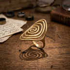 Marvel Silver Gold Plated Spiral Statement Ring for Women & Girls – Modern Geometric Fashion Finger Ring
