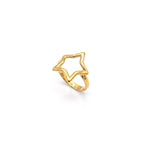 Marvel Silver Gold Plated Star Shape Adjustable Ring for Women & Girls – Minimalist Fashion Finger Ring