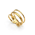 Marvel Silver Gold Plated Triple Band Adjustable Ring for Women & Girls – Layered Minimalist Fashion Finger Ring