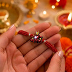 Iron Man Superhero Kids Silver Rakhi with Handmade Red Thread for Raksha Bandhan