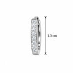 Marvel Silver Luxe Wave Stone Silver Hoop Earrings with Sparkling Stone Design for Women