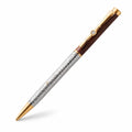 Marvel Silver luxury wooden finish gold and silver ballpoint pen with textured barrel