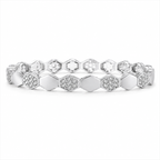 Marvel Silver Geometric Hexagonal Bangle