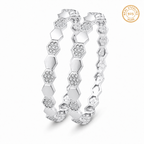 Marvel Silver Geometric Hexagonal Bangle