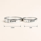 Silver Love Couple Rings with Stone Detailing for Him and Her – Marvel Silver