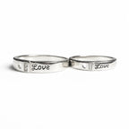 Silver Love Couple Rings with Stone Detailing for Him and Her – Marvel Silver
