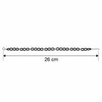 Marvel Silver Midnight Black Bead Double-Layer Silver Anklet for women and girls with black beads and polished silver bead accents