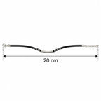 Marvel Silver Midnight Silver Bar Bracelet for girls with black band and silver detailing