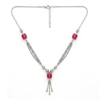 Marvel Silver Red Bead Necklace